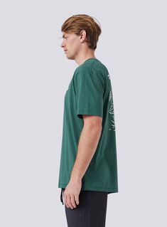 The Easy Tee in Palm is our oversized streetwear essential. Produced on 230g 100% cotton jersey with graphic prints. Relaxed/Oversized Fit Tee Thicker Neckline Heavy weight Fabric Puff Print Chest & Back Logo Green Relaxed Fit T-shirt With Back Print, Green T-shirt With Back Print In Relaxed Fit, Relaxed Fit Green T-shirt With Back Print, Green Graphic Tee With Back Print, Oversized Casual Top With Back Print, Casual Oversized Top With Back Print, Casual Green T-shirt With Front Print, Sporty Cotton Jersey Tops For Streetwear, Casual Oversized T-shirt With Back Print