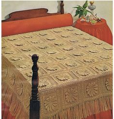 an image of a bed with a cover on it