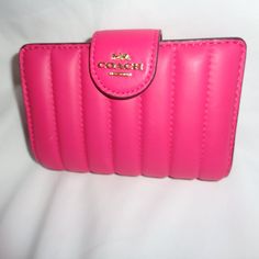 Reposhing This Item I Purchased From @Alysbazaar. Loved It, But Ready To Rotate For Something New. Questions? Leave A Comment Below! Designer Compact Pink Bag, Compact Pink Bag For Formal Occasions, Compact Pink Formal Bag, Elegant Pink Leather Coin Purse, Luxury Pink Rectangular Coin Purse, Formal Pink Wallets With Interior Card Slots, Pink Clutch Wallet With Interior Card Slots, Designer Pink Wallet With Card Slots, Luxury Pink Bifold Wallet