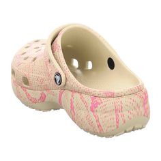 Step into comfort and style with the Crocs Women's Classic Platform Snakeprint Clogs! Specially designed for the fashion-conscious young adult, these clogs feature a chic snakeprint pattern in a versatile beige shade. The elevated platform look not only adds to your height but also enhances your outfit’s style. Ideal for both indoor and outdoor activities, these Crocs ensure lasting comfort with their lightweight Croslite foam construction and signature textured footbed. Perfect for everyday wea Beige Non-slip Clogs For Summer, Beige Non-slip Summer Clogs, Beige Slip-on Synthetic Clogs, Beige Synthetic Slip-on Clogs, Casual Beige Clogs With Rubber Sole, Casual Beige Clogs With Cushioned Footbed, Casual Non-slip Beige Clogs, Casual Beige Non-slip Clogs, Beige Synthetic Clogs With Rubber Sole