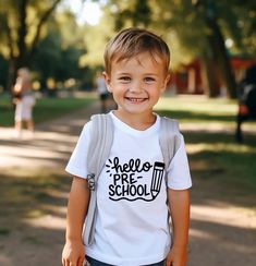 Personalized Back To School Shirt,First Day of School Shirt,Custom Back To School Shirt,Back to school gift,Personalized Preschool Shirt Celebrate your little one's monumental milestone with our charming Preschool back to school Shirt, perfect for commemorating the "First Day of Pre-K First Day of School Gifts". This adorable tee, featuring a playful design and is a delightful Gift for a Teacher Shirt. Whether worn by proud  Preschool Teacher T-shirt, this personalized shirt adds a touch of fun Casual White T-shirt For School Events, White School Spirit T-shirt, White Cotton Shirt For School Events, Casual T-shirt For End Of School Year Events, Casual School T-shirt With Name Print, Casual T-shirt With Name Print For School, Cotton Shirt For School Events, White Back To School T-shirt For College, School Spirit Cotton Shirt For School Events