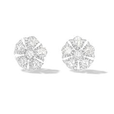 64facets rose cut diamond stud earrings in the shape of tulip flowers and set in 18k gold Luxury Flower Shaped Cluster Earrings For Formal Occasions, Luxury Flower Shaped Cluster Earrings For Formal Events, Luxury Flower-shaped Cluster Earrings For Formal Occasions, Formal Flower-shaped Diamond Earrings With Single Cut Diamonds, Diamond White Earrings With Single Cut Diamonds For Evening, Elegant Cluster Diamond Earrings Gift, Elegant Cluster Diamond Earrings As Gift, Diamond White Cluster Earrings For Evening, Formal Flower Shaped Diamond Earrings