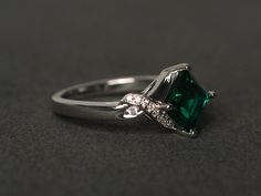 Welcome to my shop, you can find many beautiful gemstone jewelry here, and you also can ask for customized service. Main Stone: lab emerald, square cut, measures 7x7mm, weights about 1.62 carats Accent Stones: cz Metal: 925 sterling silver plated with rhodium. I also can provide metal options such as 14k solid yellow/white/rose gold Setting: prong setting more rings: https://www.etsy.com/shop/XCjewelryStudio?ref=hdr_shop_menu It's a perfect gift for the person who was born in May (Birthstone), i Born In May, January Birthstone Rings, May Birthstone Rings, June Birthstone Ring, Oval Cut Engagement Ring, Ring Emerald, May Birthstone, Emerald Engagement, Emerald Jewelry