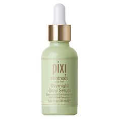 This exquisite oil blend helps to restore skin plumpness and improve the appearance of fine lines and pores overnight. Made in United States Pixi Skintreats, Skin Care Routine For 20s, Jessica Day, Pixi Beauty, Glow Serum, Night Serum, Beauty Products Drugstore, Rose Oil, Glycolic Acid