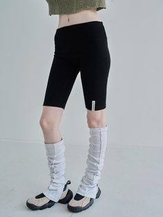 These high-waisted half-length leggings feature a unique double-folded waistband that provides definition without restriction. The seamless front design creates a sleek, slimming effect, while the thoughtfully patterned back ensures a comfortable, three-dimensional fit around the hips. Made from a cotton-blend fabric with just the right amount of stretch, these versatile leggings are finished with a subtle Our Salty label detail at the hem.Color: Ivory, Melange gray, Black Color Ivory, Front Design, Black Leggings, Three Dimensional, Cotton Blend, Sleek, High Waisted, Leggings, Clothes For Women