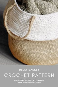 a basket that has some yarn in it