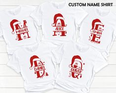 Personalized Name Christmas Family Matching Shirts, Custom Monogram Christmas T-Shirt, Initial Name Tshirt, Funny Christmas Group Party Tees We have designed fun, enjoyable and stylish t-shirts to make you happy with small details on Christmas. Don't forget to check out our other t-shirts 😊 ❀ HOW TO ORDER T-SHIRT ❀ 1- Please Check and Review All Product Photos. 2- Select Your T-Shirt Style and T-Shirt Color from drop down menus. 3- Choose your TEXT Color. Please add your text color in the custo Shirts Detail, Halloween Pregnancy Shirt, Group Party, Family Matching Shirts, Name Christmas, Christmas Monogram, Pregnancy Announcement Shirt, T Shirt Picture, Initial Name