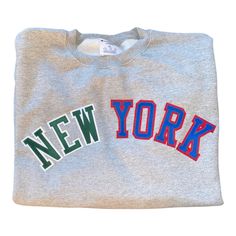 Aphi Merch, New York Football, Floral Park, New York Tours, Champion Crewneck, Queens New York, Football Teams, Cute Sweaters, Crewneck Sweater