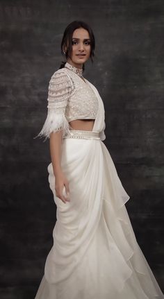 Saree For Winter, Simple Boho Wedding Dress Casual, Boho Wedding Dress Casual, Saree Look For Wedding, Simple Boho Wedding Dress, Dress From Scratch, Simple Boho Wedding, Wedding Dress Casual, Designer Dresses Elegant