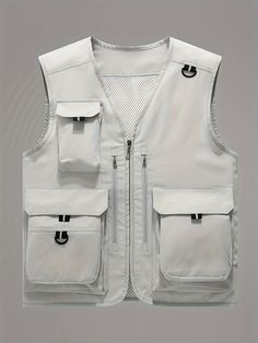 Discover the ultimate outdoor companion with our Men's Summer Outdoor Vest. This versatile vest is designed with your comfort and convenience in mind, perfect for all your outdoor adventures. Benefits of our Men's Summer Outdoor Vest: Stay cool and comfortable with breathable polyester fabric Multiple pockets for convenient storage of your essentials Zip-up design for easy on and off Deep V-neck collar adds a touch of style Perfect for hiking, camping, and other outdoor activities Whether you're hitting the trails or just enjoying a weekend casual outing, this vest is sure to be your go-to choice. Don't miss out on the benefits of our Men's Summer Outdoor Vest. Upgrade your outdoor wardrobe today! Details: Pocket Pattern: Solid color Sheer: No Fabric: Non-Stretch Care Instructions: Hand wa Multi Pocket Vest, Mens Vest Casual, Outdoor Vest, Sports Vest, Pocket Pattern, Men's Vest, Sleeveless Jacket, Vest White, Mens Vest