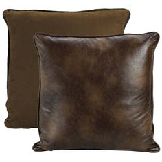 Brown Faux Suede/Leather Reversible Euro Sham Sham Euro Pillow Covers, Plaid Bedding, Rustic Bedding, Euro Pillow, Euro Pillow Shams, Euro Sham, Euro Shams, Bedding Collections, Comforter Sets