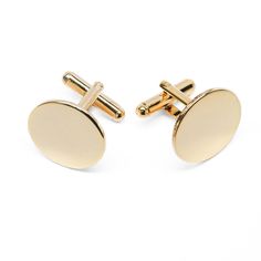 Gold background cufflinks with a round gold face. Groomsmen Cufflinks, Gold Tie, Stylish Work Attire, Gold Cufflinks, Date Nights, Modern Round, Tie Bar, Color Swatch, Round Design