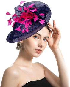 PRICES MAY VARY. Multiple Uses: 1. It is organza church hat. 2. The flower can be removed on the hat, it is mesh organza flower fascinator with hair clip. 3. A perfect choice for gift, decorations and bridal fascinator. SIZE: The hat brim is about 5.1 inchs all the way around, it can fit for head circumference 21.26 inch~22.83 inch, and adjustable small elastic sweatband built in. Wear to Church, Derby, Garden Parties or Gatsby Picnics, look stylish and vibrant. Perfect for Wedding, Bridal Showe Flower Decoration Fascinator For Party, Garden Party Hats, Derby Tea Party, Church Tea Party, Special Occasion Hats, Black And White Suit, Feather Headpiece, Bridal Fascinator, Church Hat