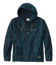 Our comfortable, heritage-inspired flannel anorak is made of exclusive Scotch Plaid flannel fabric that's expertly brushed for incredible softness. Traditional Fit: Relaxed through the chest, sleeve and waist. 100% cotton. Authentic tartans are yarn-dyed for lasting color. Made of high-quality Portuguese flannel, an L. L. Bean exclusive. Each color is carefully matched to the historical tartans in the Scottish registry. Machine wash and dry. Snap-front placket and cuffs. Front kangaroo pocket. R Fleece Lined Flannel Shirt, Plaid Flannel Fabric, Lined Flannel Shirt, Ribbed Jacket, Button Shirts Men, Quilted Sweatshirt, Hooded Flannel, Scottish Plaid, Flannel Shirts