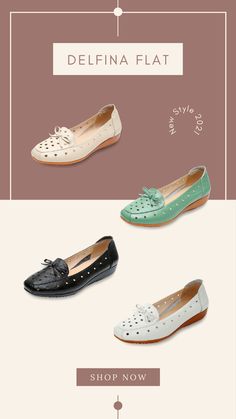 Buy Now Delfina Flat Collection!!! - #ultrasellershoes #thesellershoes #ultraseller #flatshoes #casualshoes #MyUSS #womenshoes #shoes #comfortshoes #cozy Leather Bow Loafers With Round Toe, Casual Flats With Bow For Fall, Casual Bow Flats For Fall, Casual Fall Flats With Bow, Leather Loafers With Bow And Flat Heel, Elegant Slip-on Moccasins For Summer, Elegant Slip-on Summer Moccasins, Spring Slip-on Flats With Bow, Elegant Flat Summer Moccasins