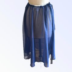 Best Seller - Tie Waist Overskirt in Indigo silk chiffon. Skirt is very versatile and can be worn over a slip, leggings, bathing suit, etc., or wear it as a slip. Pair it with one of our tops for a seamless dressed up look. Now available in Ivory, Indigo, Cloud Blue, Pistachio and Vintage Rose. One Size fits most. - princess seams - drawstring ties To prevent shrinkage, hand wash in cold water, hang to dry, or dry cleaning is recommended. Please email for additional information and before placin Princess Seams, Chiffon Skirt, Vintage Rose, Princess Seam, Back In Stock, Vintage Textiles, Tie Dress, Shirt Skirt, Vintage Roses