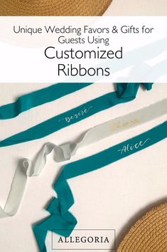 wedding favors and gifts for guests using custom ribbons