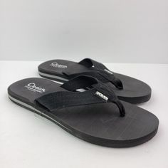 New Ocean Resort Casino Atlantic City Mens Size 10 Black Slip On Comfort Flip Flop Sandals Black Round Toe Flip Flops For Beach Season, Black Slip-on Flip Flops For Beach, Black Open Toe Flip Flops For Beach, Black Casual Flip Flops For Beach Season, Black Open Toe Flip Flops For Beach Season, Casual Black Flip Flops For Beach Season, Black Slip-on Flip Flops For Beach Season, Black Casual Beach Flip Flops, Casual Black Beach Flip Flops