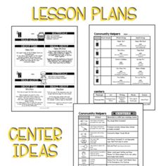 lesson plans for the center ideas