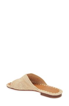 Beachy raffia with a wavy design adds interest to a leather-footbed sandal that's perfect for sunlit days. Textile and leather upper/leather lining and sole Imported Raffia Sandals, Wavy Design, Footbed Sandals, Sandal Women, Carry On, Womens Sandals, Leather Upper, Nordstrom, Sandals