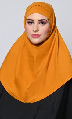 Full Cover Up Mustard Almirah+Hijab Set - EastEssence.com Modest Solid Color Niqab, Casual Stretch Hijab In Solid Color, Fitted Modest Solid Hijab, Casual Stretch Solid Color Hijab, Casual Cotton Hijab, Solid Stretch Khimar, Traditional Solid Color Khimar For Eid, Traditional Solid Khimar For Eid, Solid Color Hijab For Eid