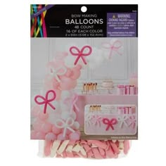 balloon decorations with bows and ribbons