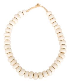 African White Bead Necklace | Jayson Home White Bead Necklace, White Beaded Necklaces, Modern Vintage Furniture, Cow Bones, Beaded Necklace Diy, Bone Beads, African Culture, Jute Twine, Chic Accessories