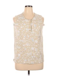 Assorted Brands Sleeveless Henley Size: X-Large Tops - used. 60% COTTON, 40% POLYESTER | Sleeveless Henley Shirt: Tan Tops - Size X-Large Tan Top, Henley Shirt, Henley Shirts, Sleeveless Top, 50 %, Women Handbags, Womens Tops, Handbags, For Women