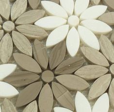 Fresh Bouquet Taupe Stone Tile Euro Glass Flower Tile Backsplash, Wall Tile Kitchen, Neutral Backsplash Kitchen, Flower Oasis, Flower Tiles, Neutral Backsplash, Flower Room Decor, Kitchen Chandelier, Flower Tile