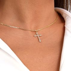 Dainty Stone Cross Necklace, Elegant Cross Pendant, Sterling Silver Protective Necklace, Dainty Minimalist Stone Necklace, Baptism Necklace - Etsy Minimalist Cross Necklace For Anniversary, Elegant Cross Charm Necklace With Adjustable Chain, Delicate Cross Necklaces For Weddings, Delicate Cross Pendant Jewelry With Delicate Chain, Dainty Crucifix Clavicle Chain Jewelry, Delicate Cross Necklace For Wedding, Delicate Cross Jewelry For Wedding, Elegant Crucifix Necklaces With Adjustable Chain, Delicate Cross Jewelry With Delicate Chain