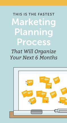 the cover of this is the fastest marketing planning process that will organize your next 6 months