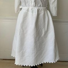 Gorgeous late 1800's VP monongram textured cotton skirt | Etsy Cotton Petticoat With Gathered Skirt For Daywear, Vintage White Gathered Skirt Bottoms, White Cotton Cottagecore Skirt, Classic Cotton Skirt For Daywear, Cottagecore White Cotton Skirt, Vintage White Gathered Skirt, White Vintage Gathered Skirt, White Vintage Skirt With Gathered Detail, Cotton Skirt With Lace Trim For Daywear