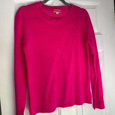 Hot Pink Classic Fit Sweater. Perfect Condition, Never Worn. Hot Pink Christmas Sweaters, Hot Pink Crewneck, Oversized Hot Pink Sweater, Bright Pink Knit Sweater, Hot Pink Sweatshirt, Hot Pink Sweater, Walker Boots, Rain And Snow Boots, Fitted Sweater