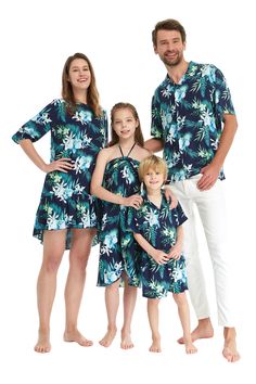 Girls Halter Dress, Romper Men, Girls Navy Dress, Hawaiian Luau, Family Set, Sweetheart Dress, Womens Kimono, Fairy Dress, Hawaiian Print