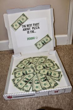 an open box that has money in it