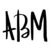 the word abm written in black ink