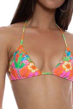 Bright, bold color that reminds you of sunshine and good times is a great reason to add this Wavy Baby bikini to your resort swimwear collection. The triangle halter design is perfect for showing off your voluptuous bosom while enjoying a maximum level of top support. Tropical Triangle Halter Top For Sunbathing, Tropical T-back Swimwear For Vacation, Tropical Triangle Halter Top For Swimming, Tropical Triangle Halter Top For Vacation, Tropical Triangle Halter Top, Triangle Halter Top For Sunbathing On Vacation, Triangle Halter Top For Vacation Sunbathing, Vacation Triangle Halter Top For Sunbathing, Triangle Swimwear For Beach Season And Pool