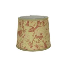 a lamp shade with flowers on it