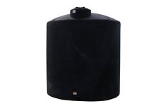 a black water tank on a white background with clippings to the right side