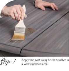 Our brush on Gel Stain and Topcoat is a one step finish, excellent for surfaces in rough shape to hide imperfections with minimal prep work required. Add colour and protection in one step. Available in a 1 Quart size, this is great for most medium sized projects. This product is ideal for over all types of surfaces, scratched, uneven, unstable due to chipping as with milk-painted surfaces, melamine, laminate, pre-painted or stained wood surfaces. It’s so versatile!Greystone – Lightly pigmented, Redo Kitchen, Redo Kitchen Cabinets, Painting Laminate Furniture, Weathered Grey Stain, Painting Laminate, Laminate Furniture, Painting Wood Furniture, Double Espresso, Honey Oak