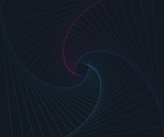 an abstract background with lines and curves in blue, pink, and purple colors on a black background