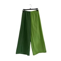 Cutest Split Leg Pants! Two shades of green, made to order slow fashion! Split Leg Pants, Split Legs, Green With Envy, Pants Details, Hard Part, Super Duper, Outfit Goals, Pair Of Pants, All Colors