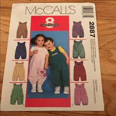 Uncut Mccall’s Sewing Pattern Infant Jumpsuit With Snap Pattern 2887 Size Infant Bundle With Another Of My Individual Patterns For 10% Off Other Offers Will Be Considered Toddler Clothes Patterns, Baby Jumpsuit Pattern, Jumpsuit For Kids, Baby Overalls, Jumpsuit Pattern, Sewing Patterns For Kids, Mccalls Sewing Patterns, Pattern Pieces, Simplicity Sewing