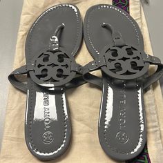 Beautiful Malta Gray Signature Sandal.Size 10. Only Worn Once To An Indoor Function. Dust Bag Included. Paid 198.00 Asking 168.00 Or Best Offer. Tory Burch Shoes, Malta, Women's Shoes Sandals, Tory Burch, Shoes Sandals, Shoes Mens, Dust Bag, Size 10, Women Shoes