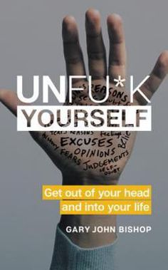 an open hand with the words unfuk yourself written on it