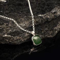 Jade Necklace Men, Pearl Necklace Men, Silver Necklace For Men, Mens Silver Necklace, Necklace Men, Snake Necklace, Gem Necklace, Jade Necklace, Green Gems