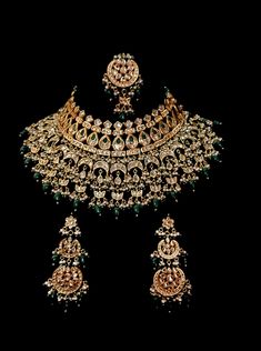 Emerald kundan tikka with choker & earrings Opulent Wedding Jewelry With Intricate Design, Elegant Green Lehenga With Stone Work, Kundan Emerald Necklace For Wedding, Bridal Choker Necklace With Intricate Design For Reception, Heavy Choker Bridal Necklace For Reception, Elegant Emerald Necklace With Stone Work For Wedding, Heavy Bridal Choker Necklace For Reception, Intricate Choker Bridal Necklace For Reception, Heavy Bridal Choker For Reception