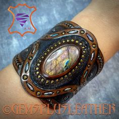 Brown Leather Jewelry With Patina, Handmade Custom Leather Bracelet, Handmade Adjustable Leather Jewelry, Unique Handmade Leather Jewelry, Bohemian Leather Bracelet Gift, Bohemian Leather Bracelet For Gift, Bohemian Leather Cuff Bracelet As Gift, Bohemian Leather Cuff Bracelet Gift, Unique Leather Jewelry For Festivals