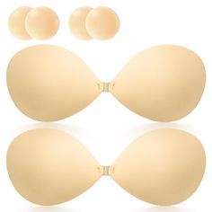 PRICES MAY VARY. ---Versatile and Sticky---Sermicle invisible bra gave you a nice sort-of braless look with a small amount of support and shape,perfect for under backless, halter or evening dresses. It totally held in place, you will forgot you were even wearing it and didnt worry about it once. --- To be Hidden and Comfortable---You will get a bit of support from them being held in place by the cups, but what you will really get is a great illusion of the semi-braless look without seeing any ni Bras For Backless Dresses, Strapless Push Up Bra, Self Adhesive Bra, Strapless Shirt, Silicone Bra, Prom 2024, Invisible Bra, Sticky Bra, Adhesive Bra