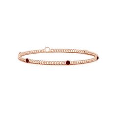 This is a chic and elegant five-stone chain bracelet, crafted in 14k rose gold. It is studded with rich red rubies in prong settings. Blue Sapphire Bracelet, Station Bracelet, Ruby Bracelet, September Birthstone Jewelry, Chic And Elegant, Sapphire Bracelet, Fine Jewelry Bracelets, Natural Blue Sapphire, Blue Bracelet